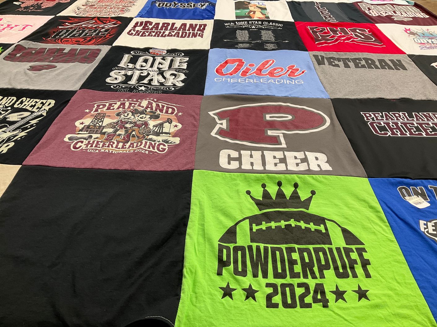 T-shirt quilt from pearland high school by Kimberly from TX