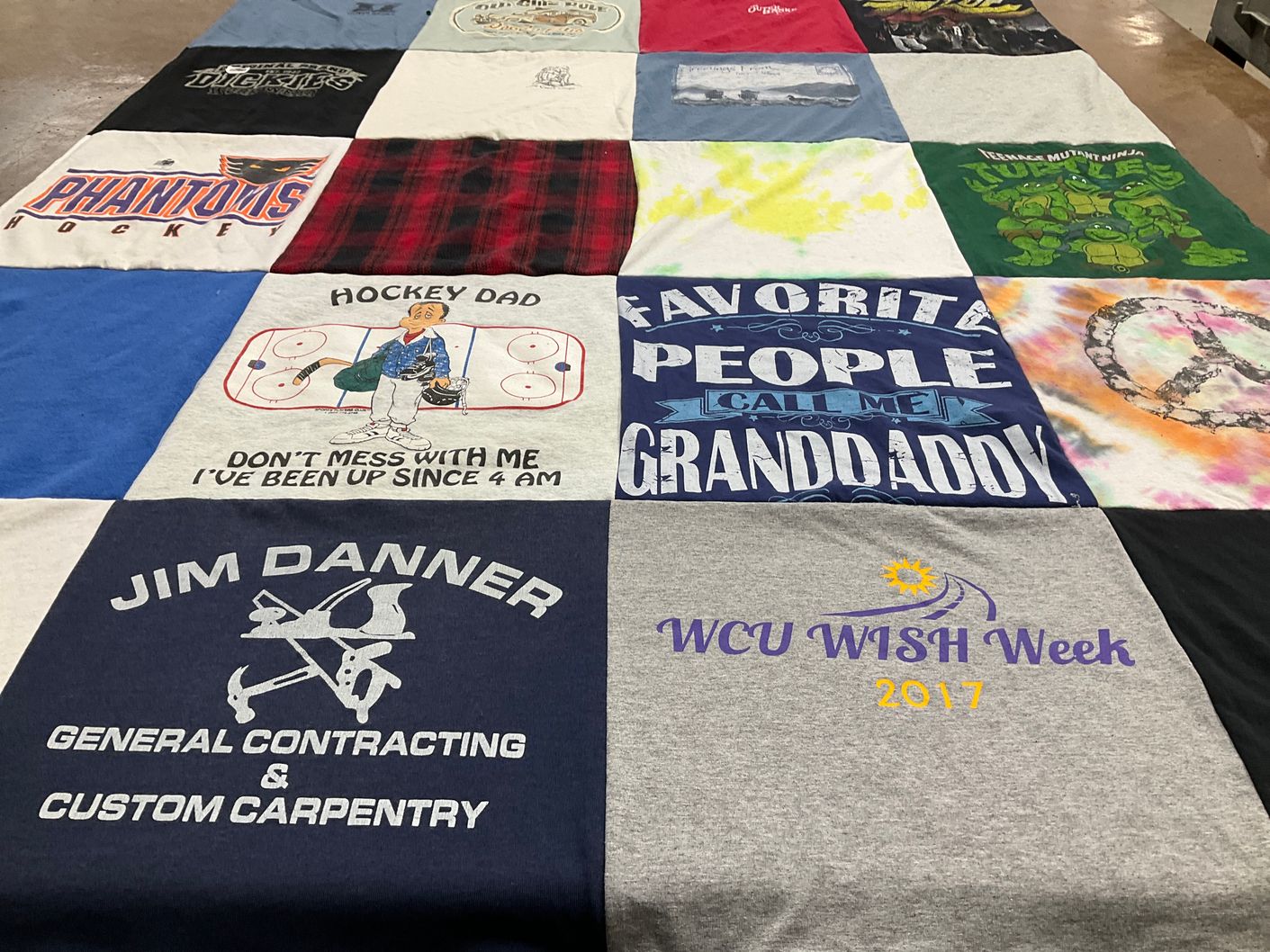 T-shirt quilt featuring phantoms hockey by Loretta from PA
