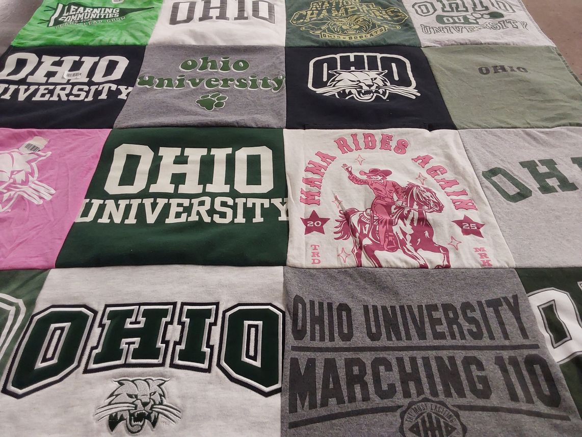 T-shirt quilt featuring ohio university by Brooklyn from OR