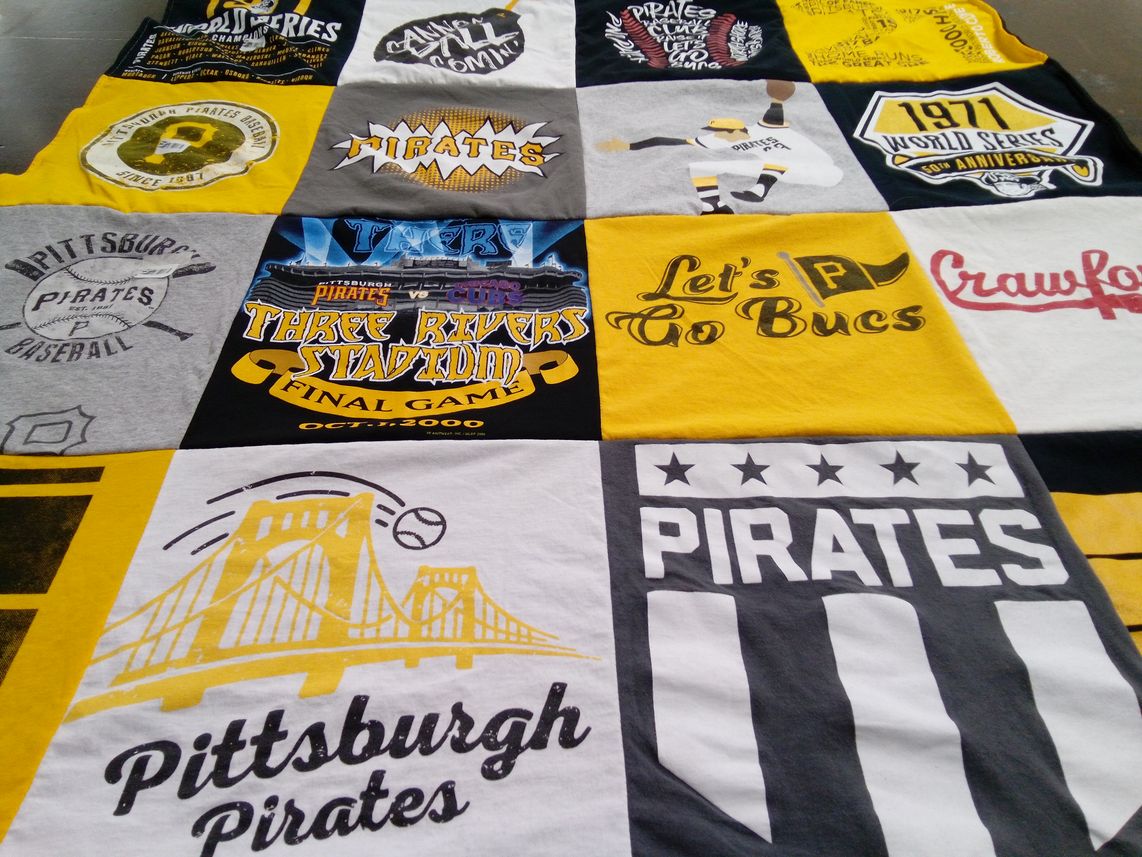 T-shirt quilt featuring pittsburgh pirates by Traci from PA