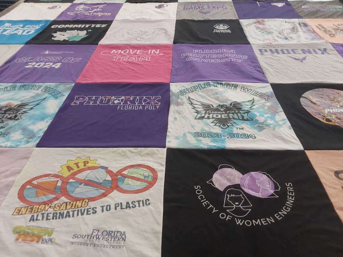 T-shirt quilt featuring florida polytechnic university phoenix by Jaylyn from FL