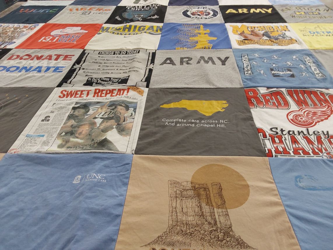 T-shirt quilt featuring army team by Janice from NC