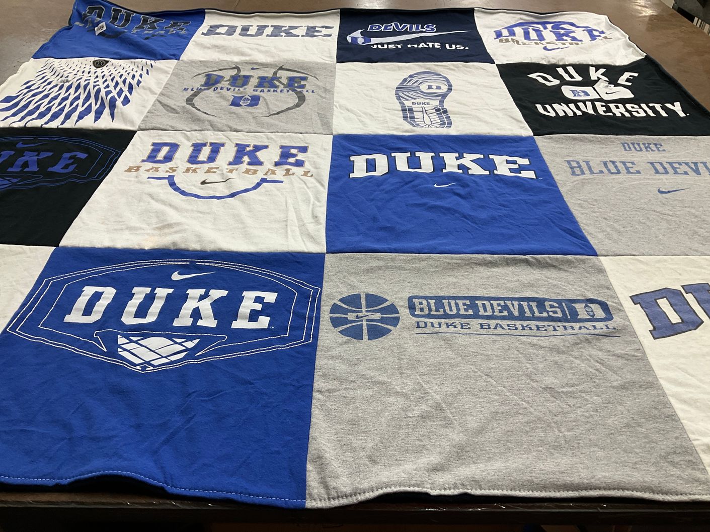 T-shirt quilt featuring duke blue devils basketball by Chris from TX