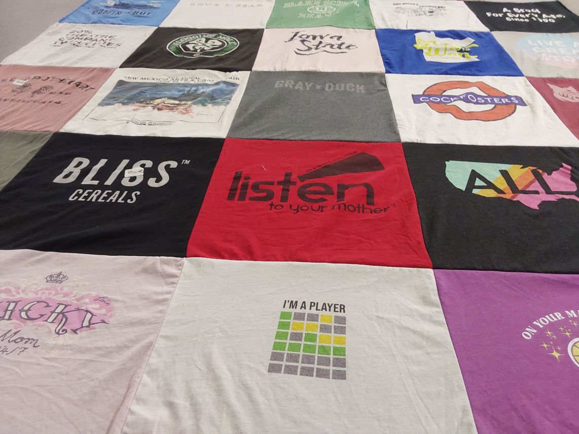 T-shirt quilt from iowa state university by Leslie from MN