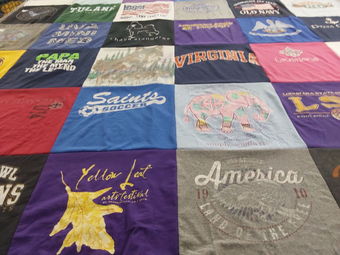 T-shirt quilt featuring saints soccer by Charlotte from VA