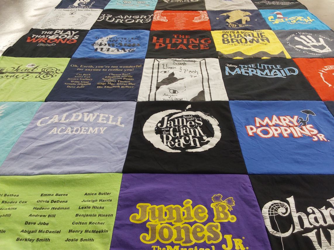 T-shirt quilt from caldwell academy by nancy from NC
