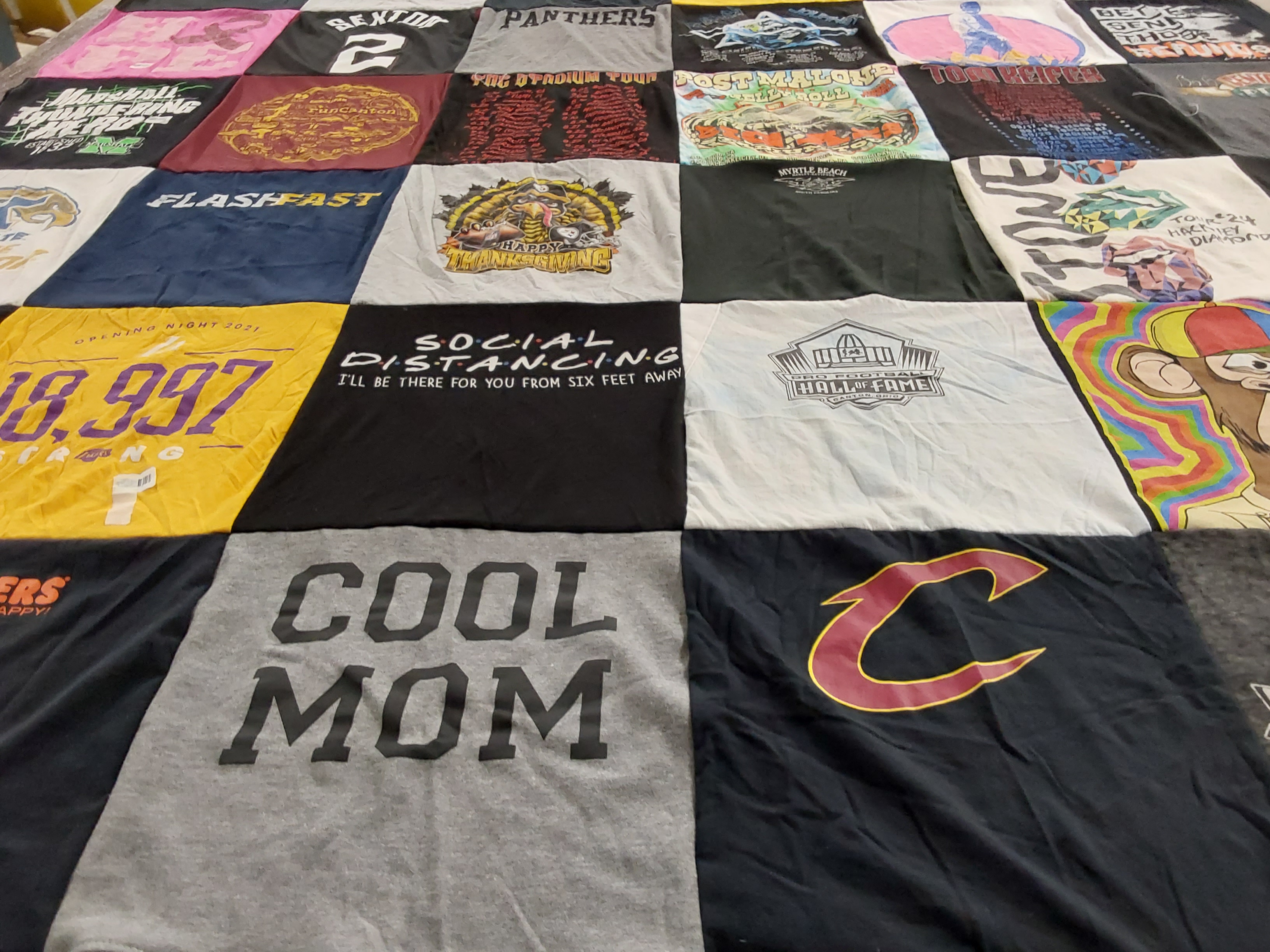 T-shirt quilt featuring pittsburgh panthers by Connie from OH