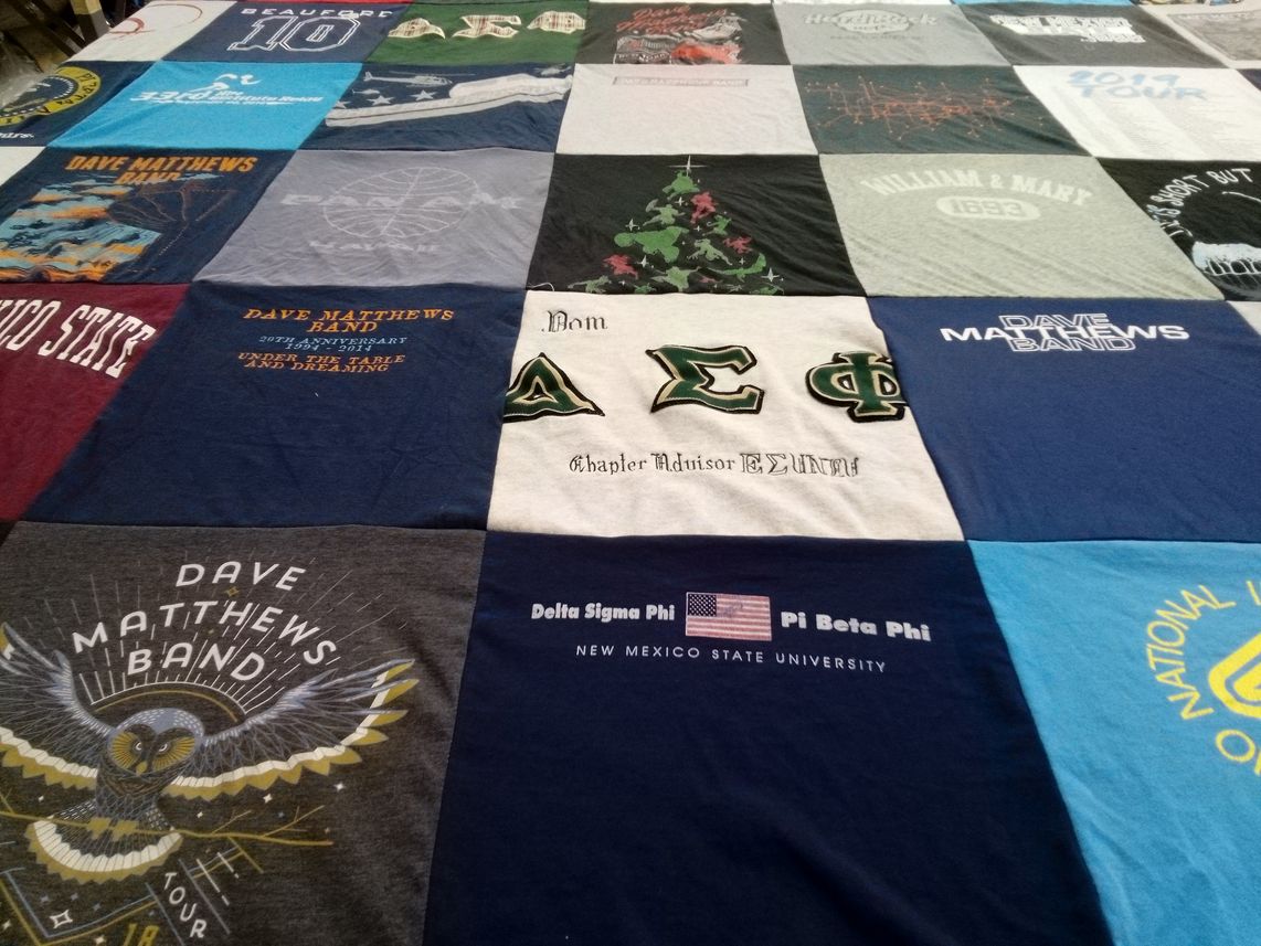 T-shirt quilt from new mexico state university, william and mary by Dominic from DC