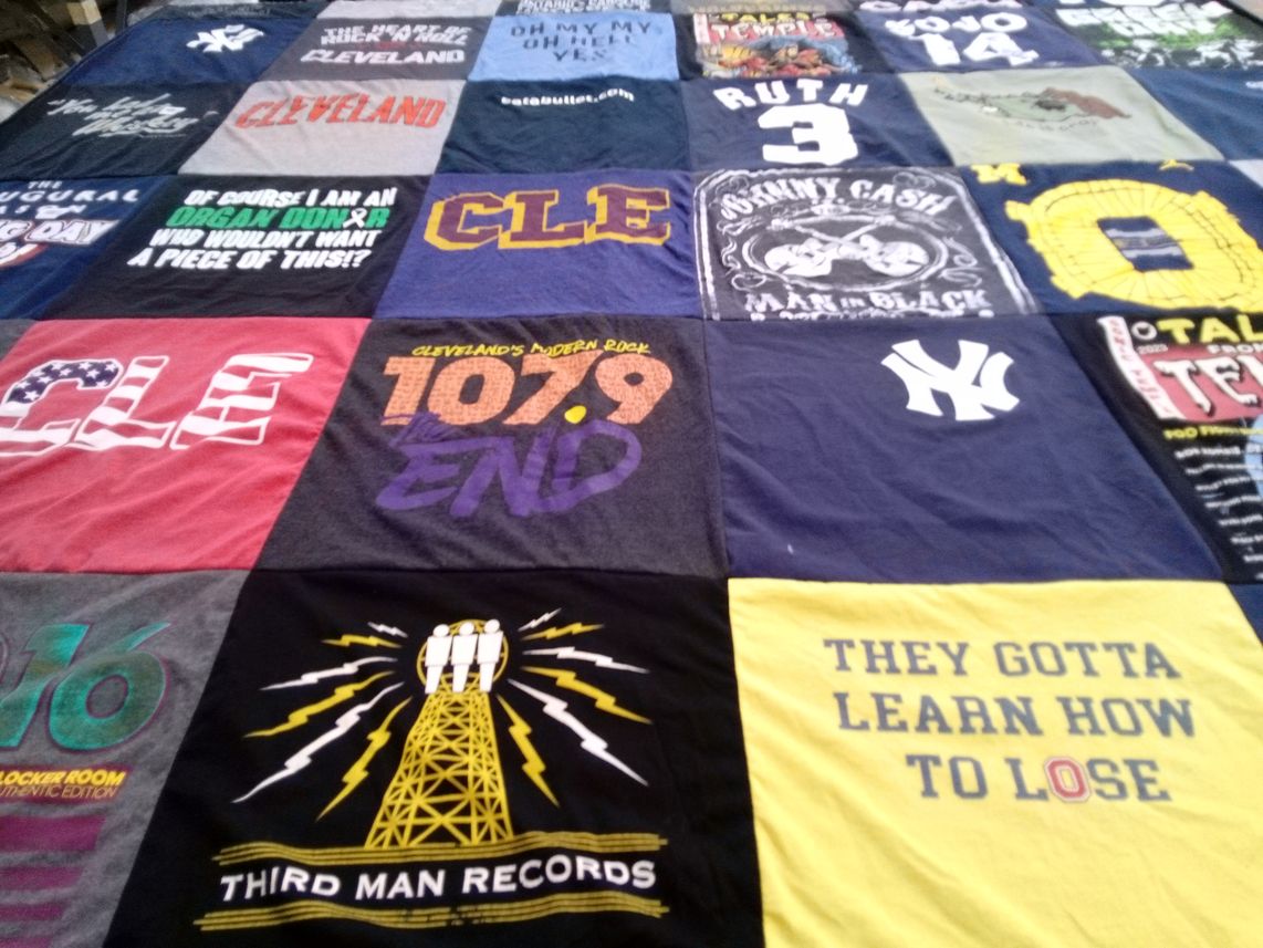 T-shirt quilt featuring new york yankees by Darren from OH