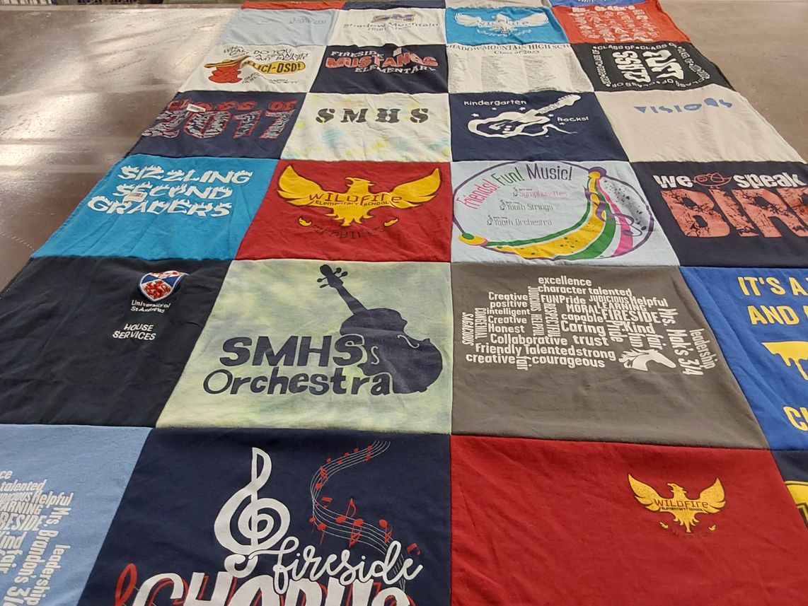 T-shirt quilt from st. ambrose university, smhs by Staci from AZ