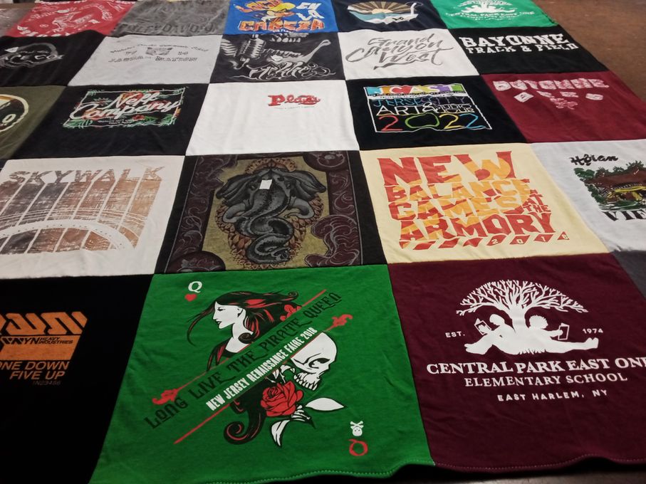 T-shirt quilt from central park east one elementary school by Laura from NJ