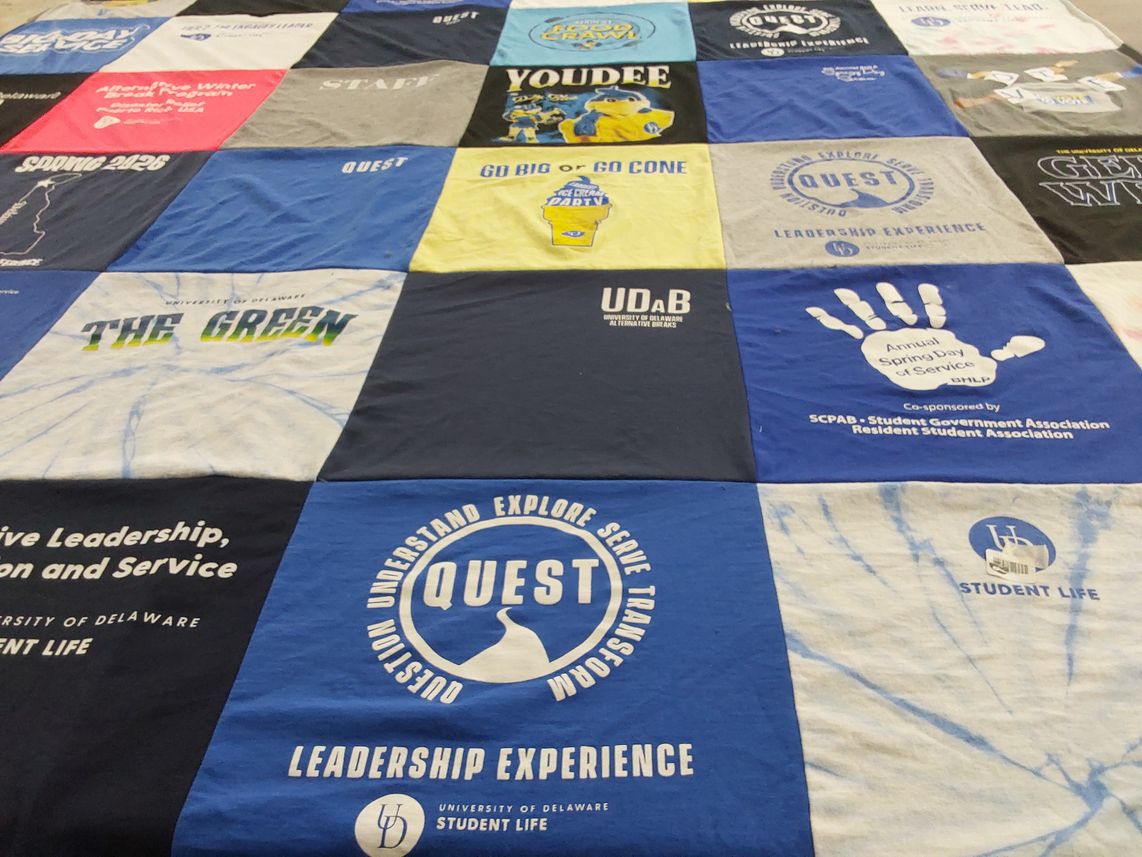 T-shirt quilt from university of delaware by Matthew from VA