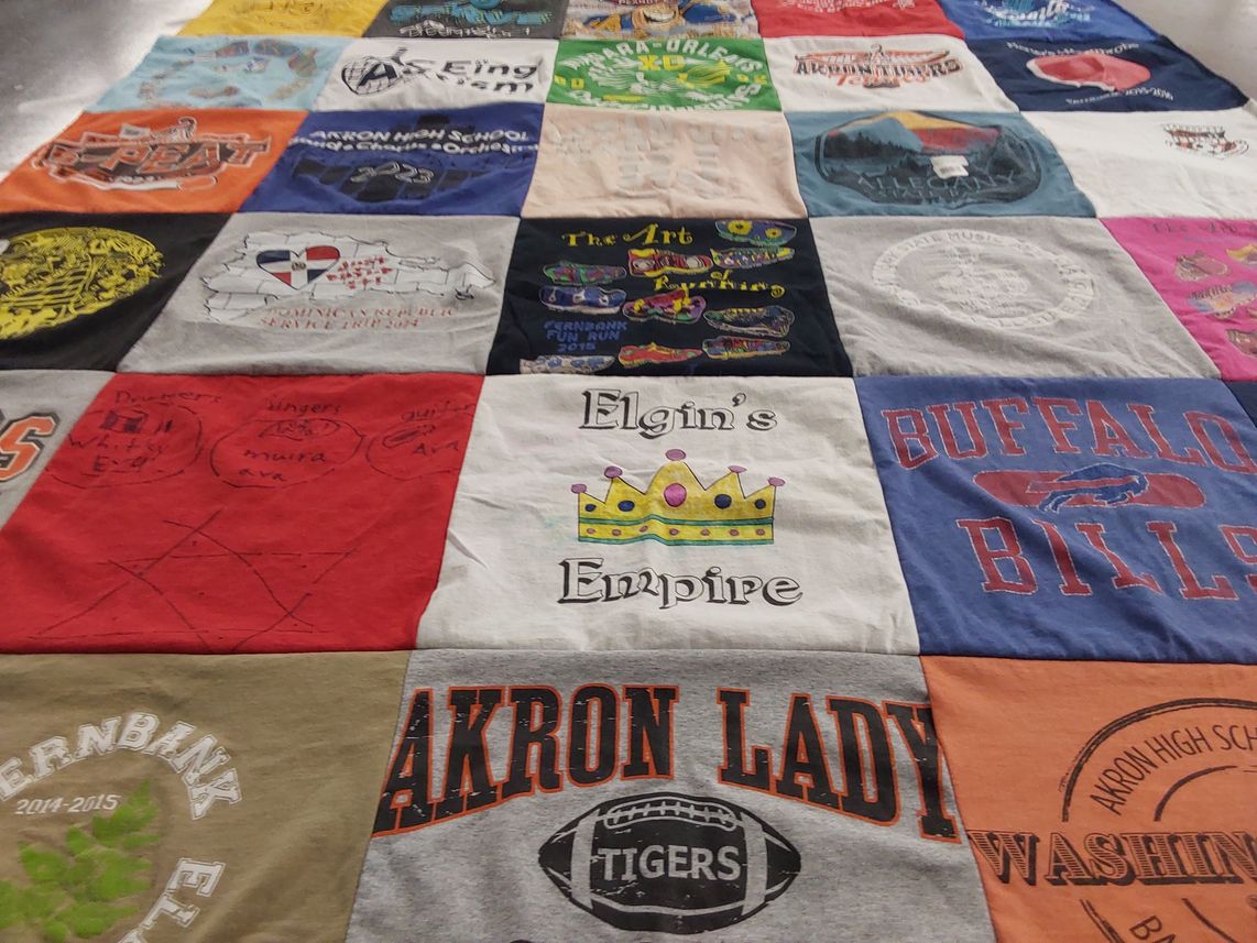 T-shirt quilt featuring buffalo bills by Alison from NY