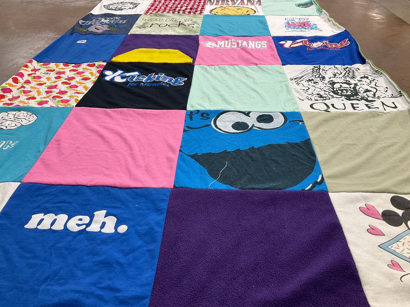 T-shirt quilt from mustangs by Tina from MN