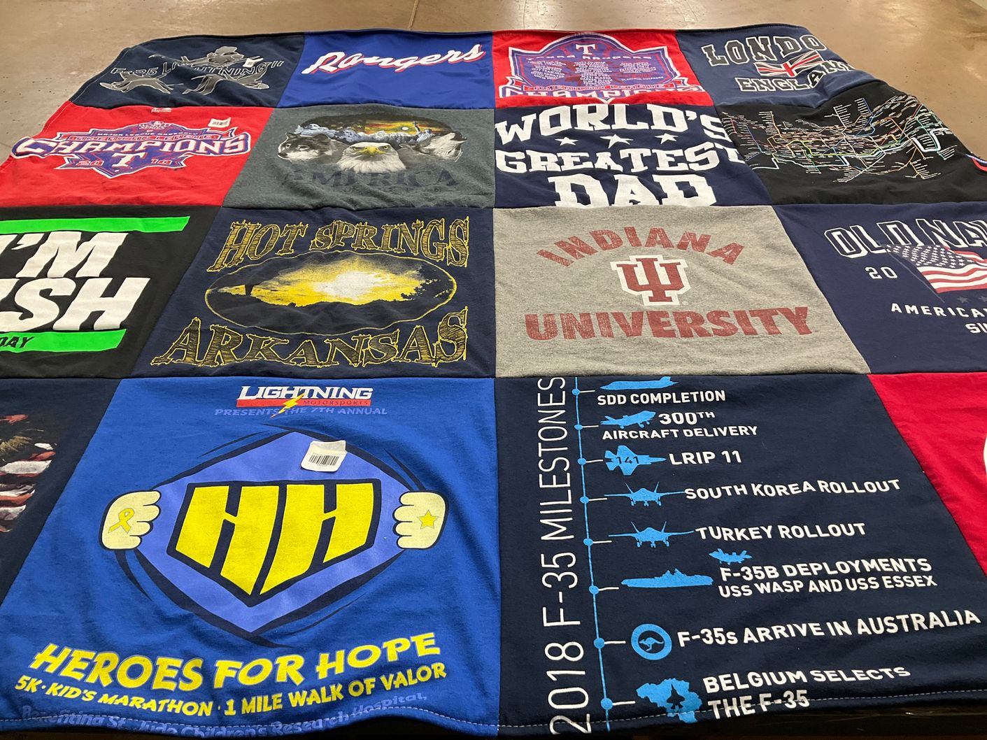 T-shirt quilt from indiana university by Mary from TX