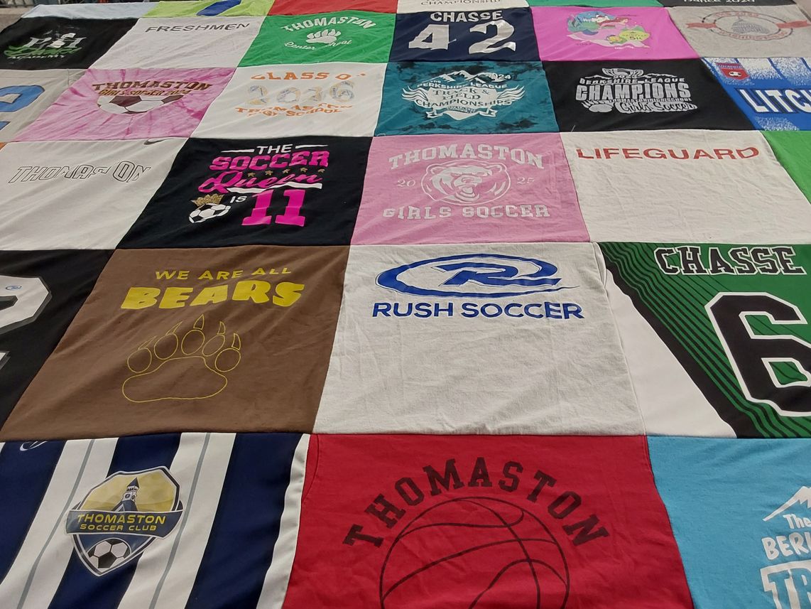 T-shirt quilt from thomaston high school by Jennifer from CT
