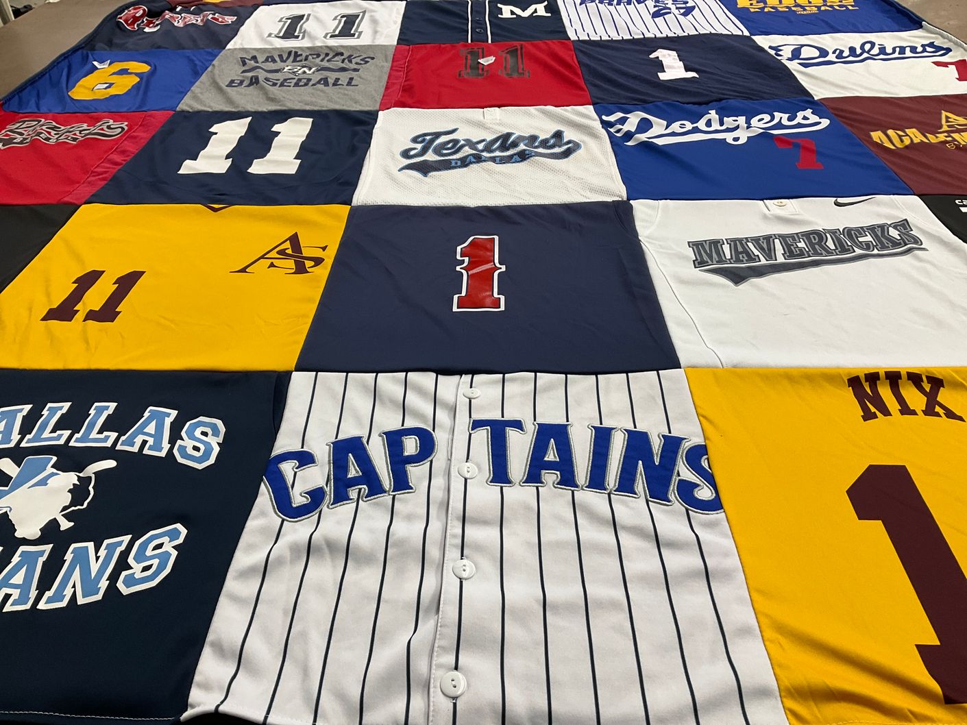 T-shirt quilt featuring dallas mavericks, texas mavericks by Kristie from TX