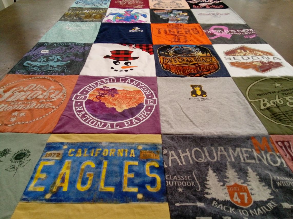 T-shirt quilt with nature, tourism themes by Randy from MI