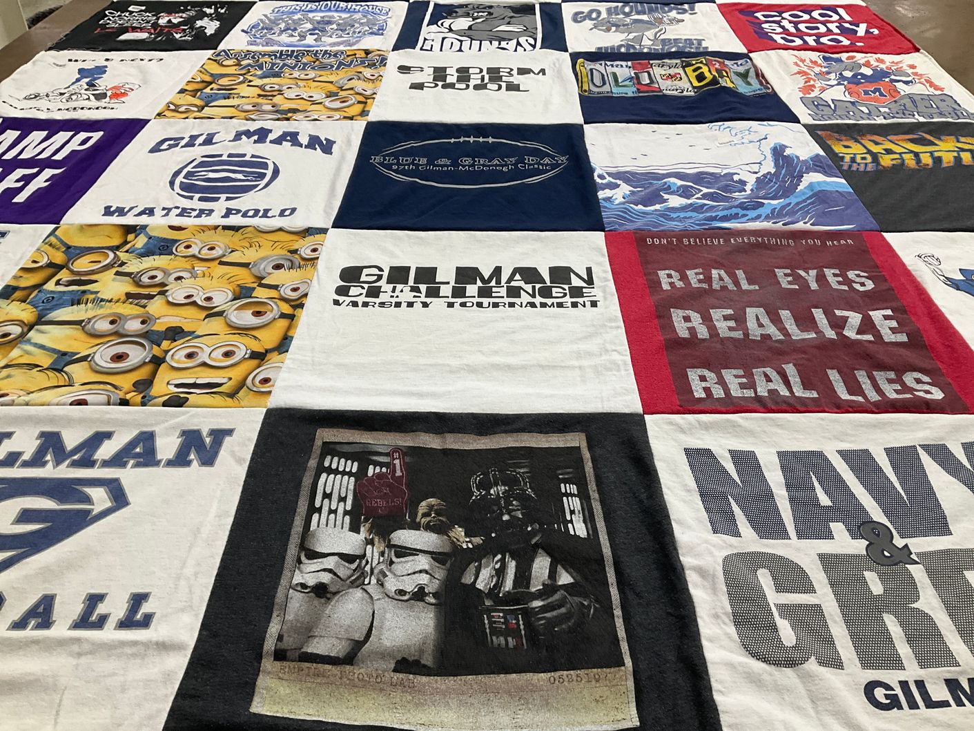 T-shirt quilt featuring gilman water polo by Kim from MD