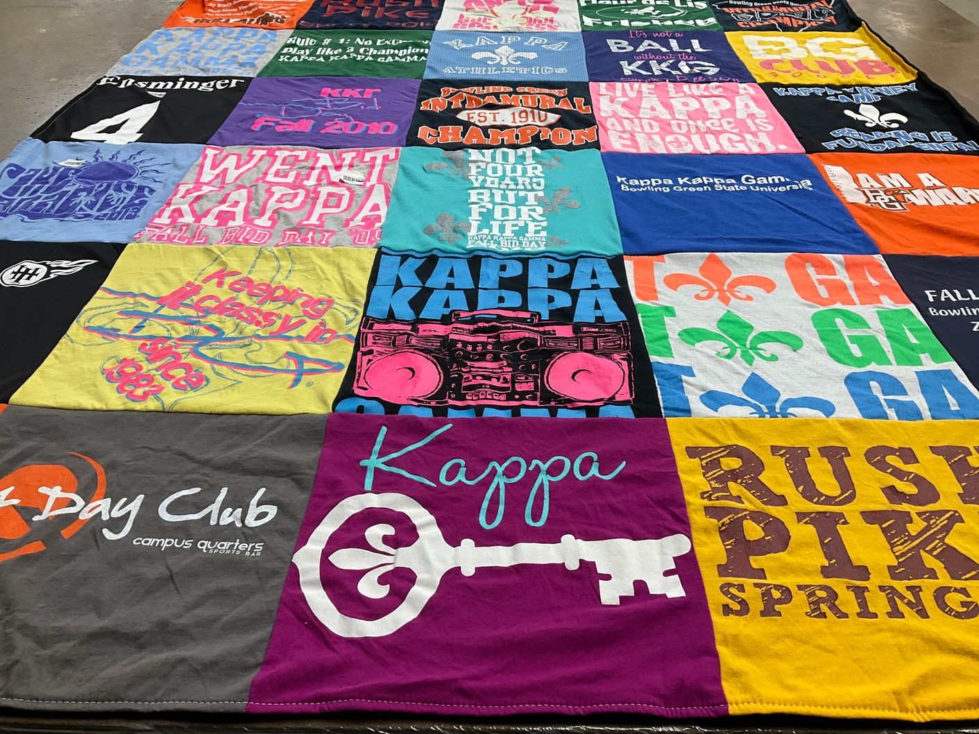 T-shirt quilt from bowling green state university by Lindsey from KY