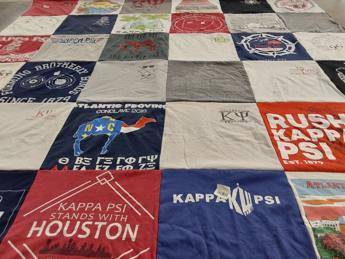 T-shirt quilt with brotherhood themes by Jacqueline from FL
