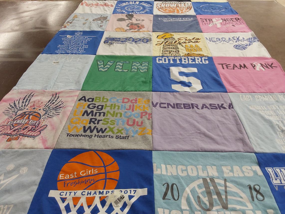 T-shirt quilt from lincoln east high school by Kristi from NE