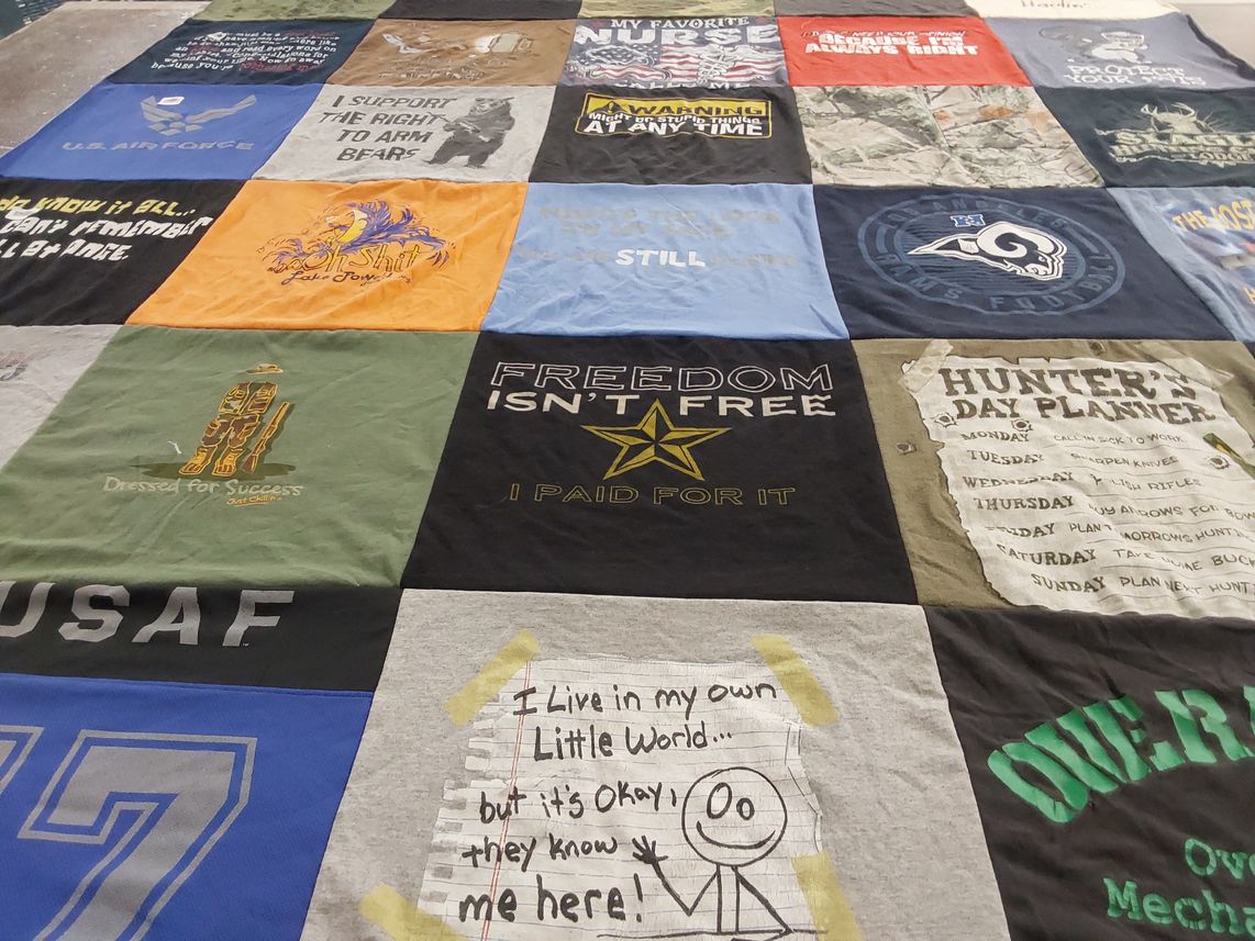 T-shirt quilt featuring los angeles rams by Sandra from TN