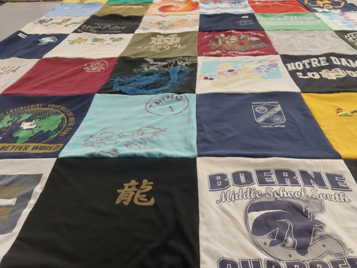 T-shirt quilt from boerne middle school south, university of notre dame by Marisa from VA