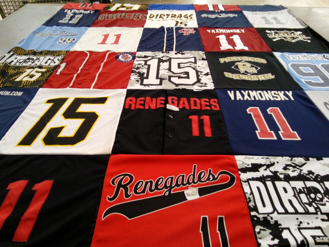 T-shirt quilt featuring renegades by Alex from VA
