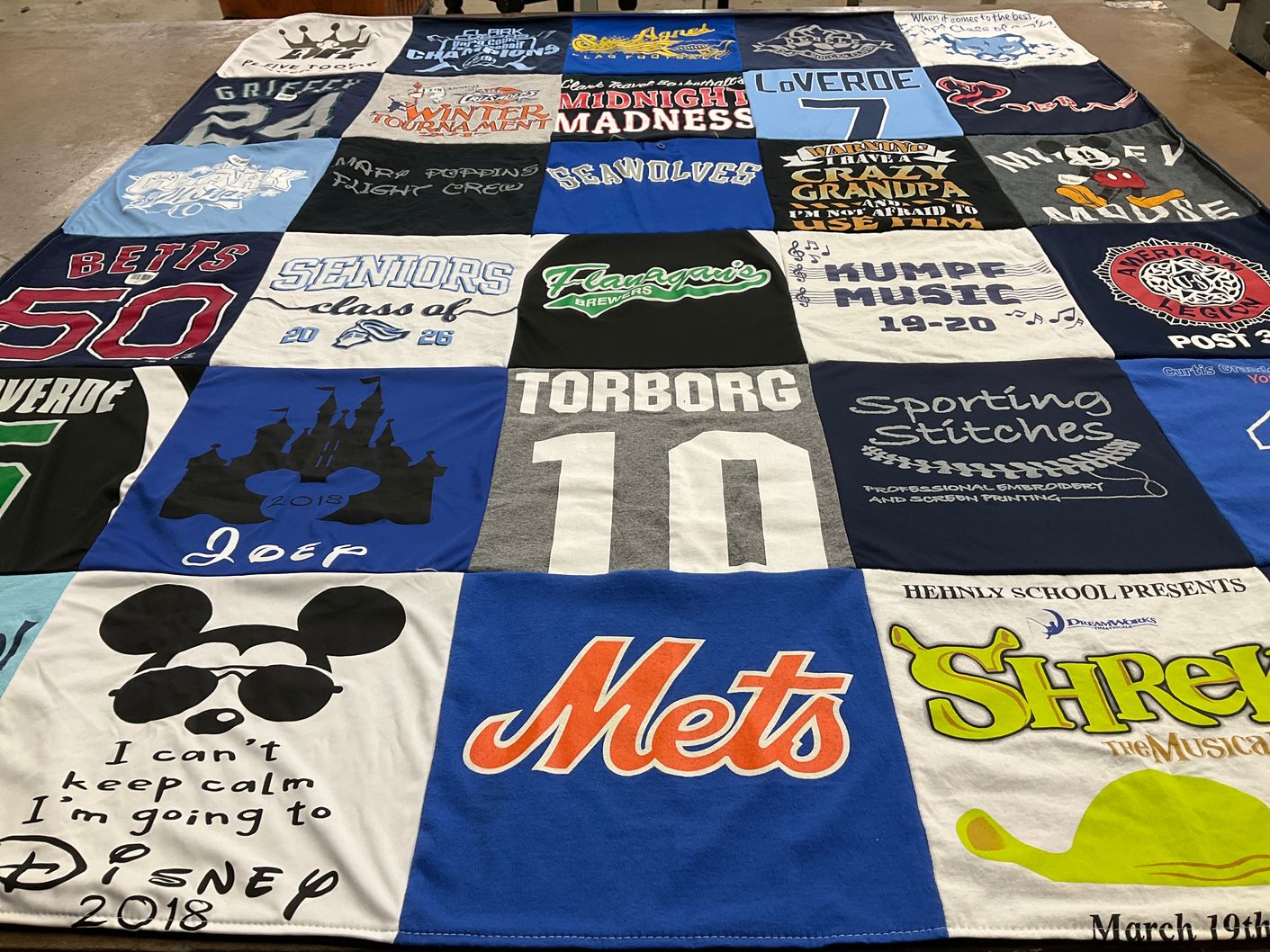T-shirt quilt featuring new york mets by Melissa from NJ