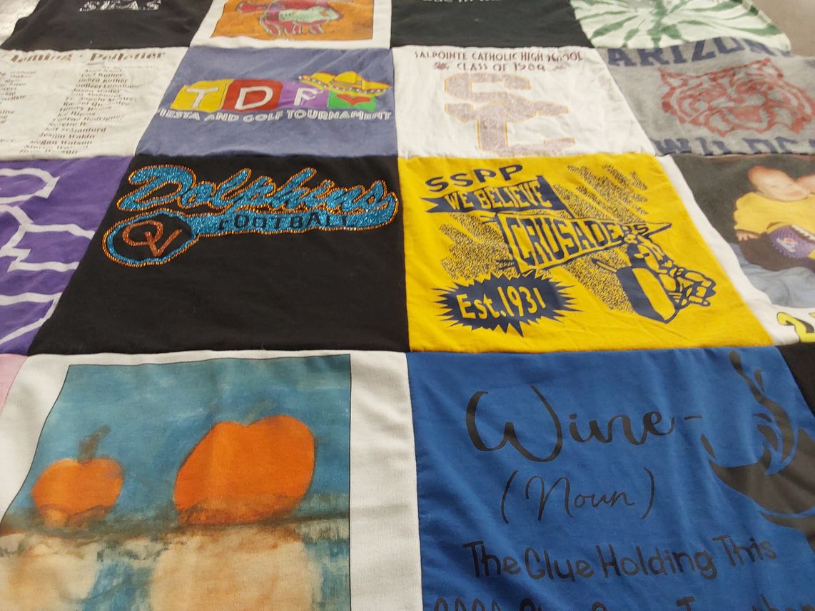 T-shirt quilt featuring crusaders by Kelly from AZ