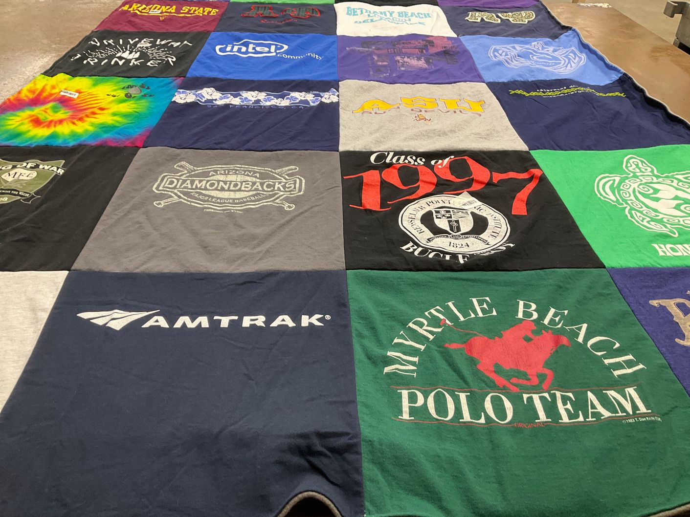 T-shirt quilt featuring arizona diamondbacks by Jason from VA