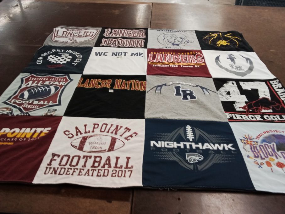 T-shirt quilt featuring lancers, nighthawks by Kelly from AZ