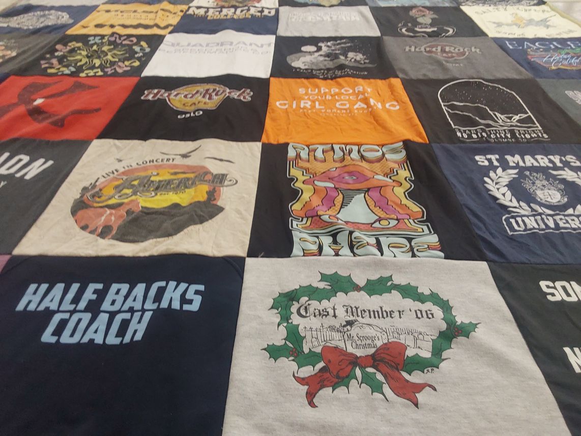 T-shirt quilt from st mary's university by Carli from CA