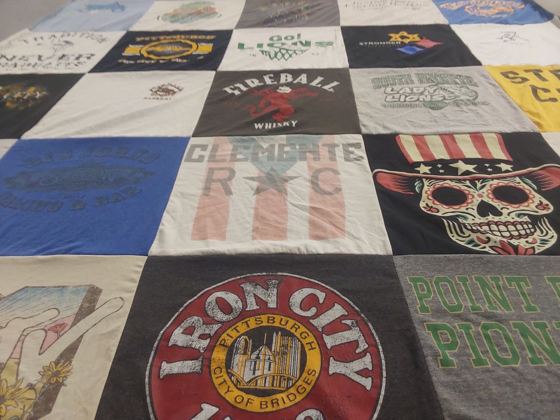 T-shirt quilt from south eastern high school, point park university by Jennifer from PA