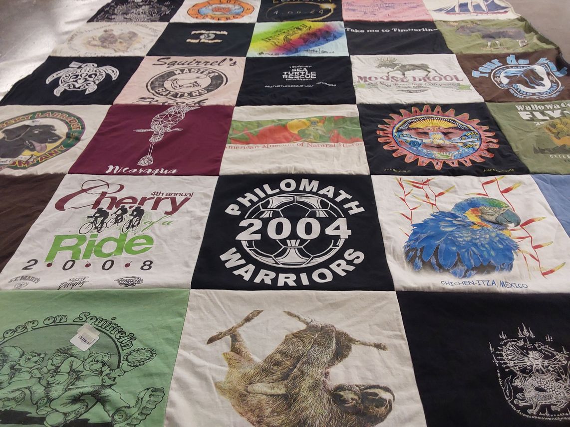 T-shirt quilt from philomath high school by betsy from OR
