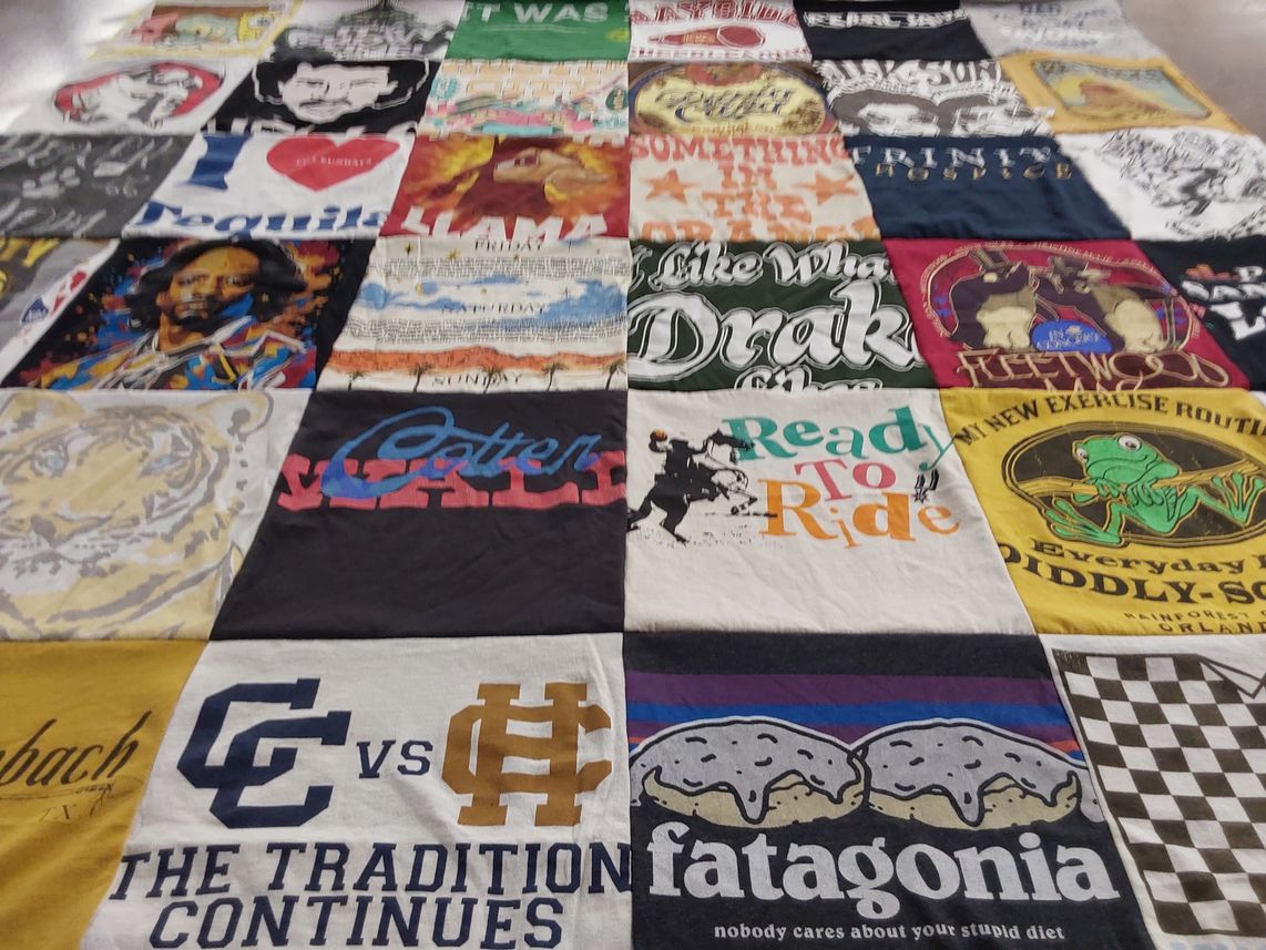 T-shirt quilt from colorado college by Jennifer from TX