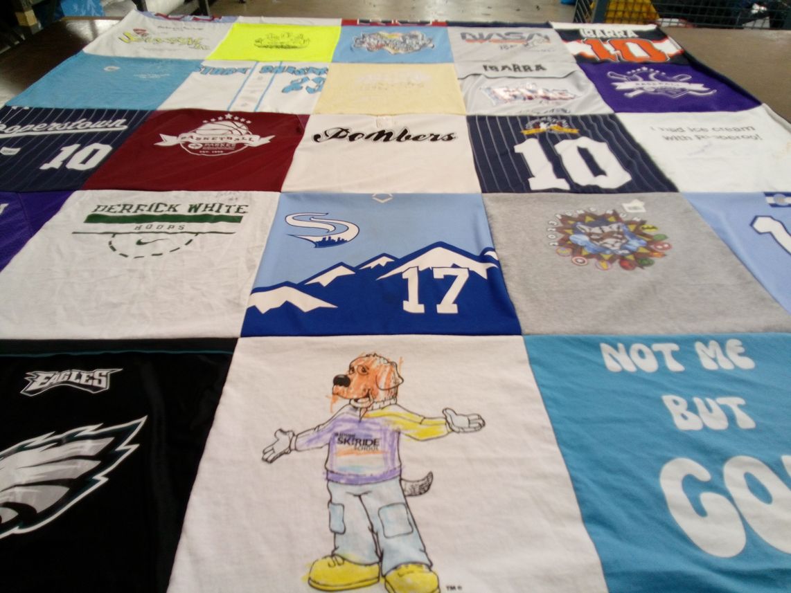 T-shirt quilt featuring eagles by Michelle from CO
