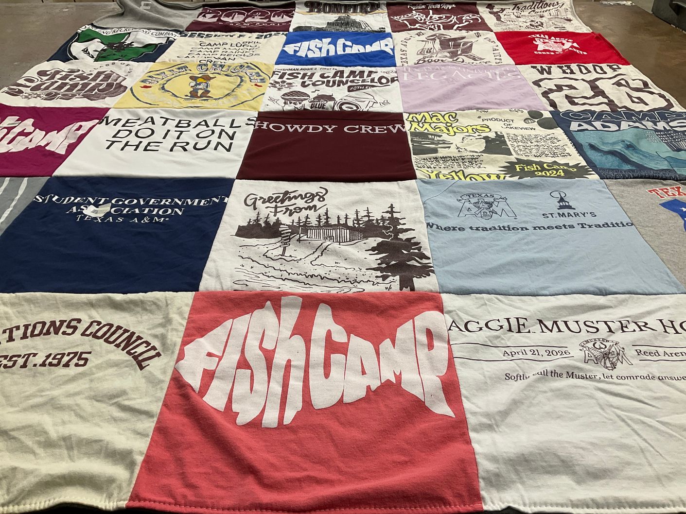T-shirt quilt from texas a&m university by Jackson from TX