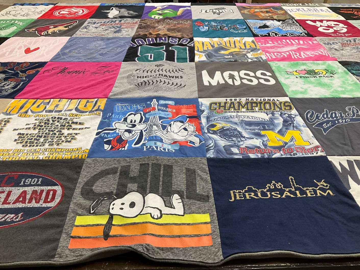 T-shirt quilt from university of michigan by William from ID