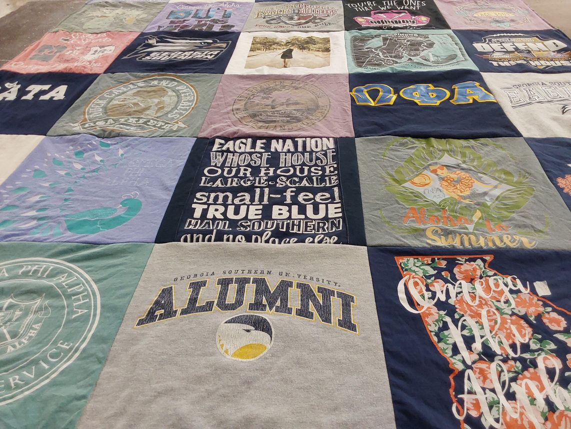 T-shirt quilt from georgia southern university by Hannah from GA