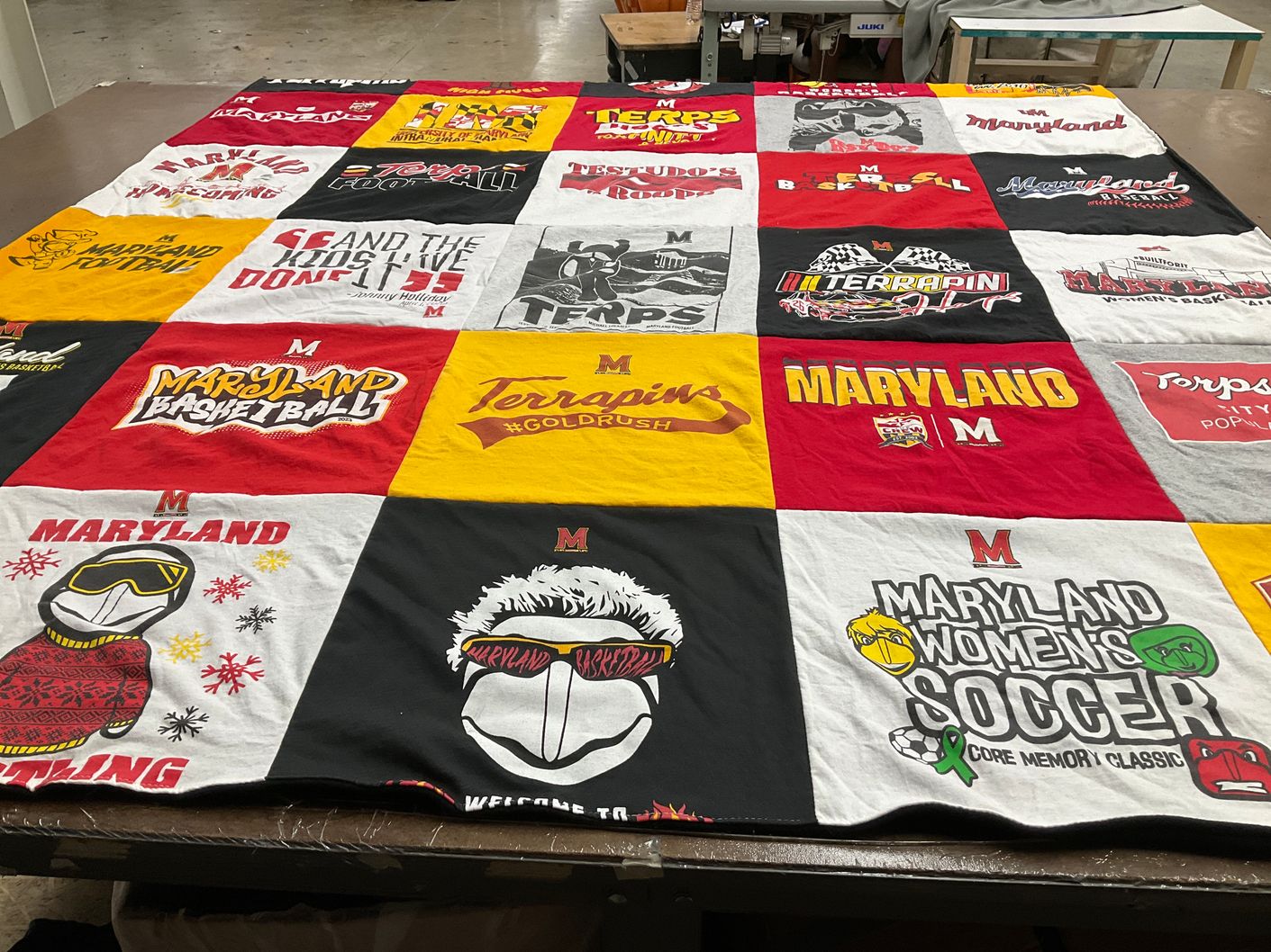 T-shirt quilt featuring maryland women's soccer, maryland basketball by Karen from MA