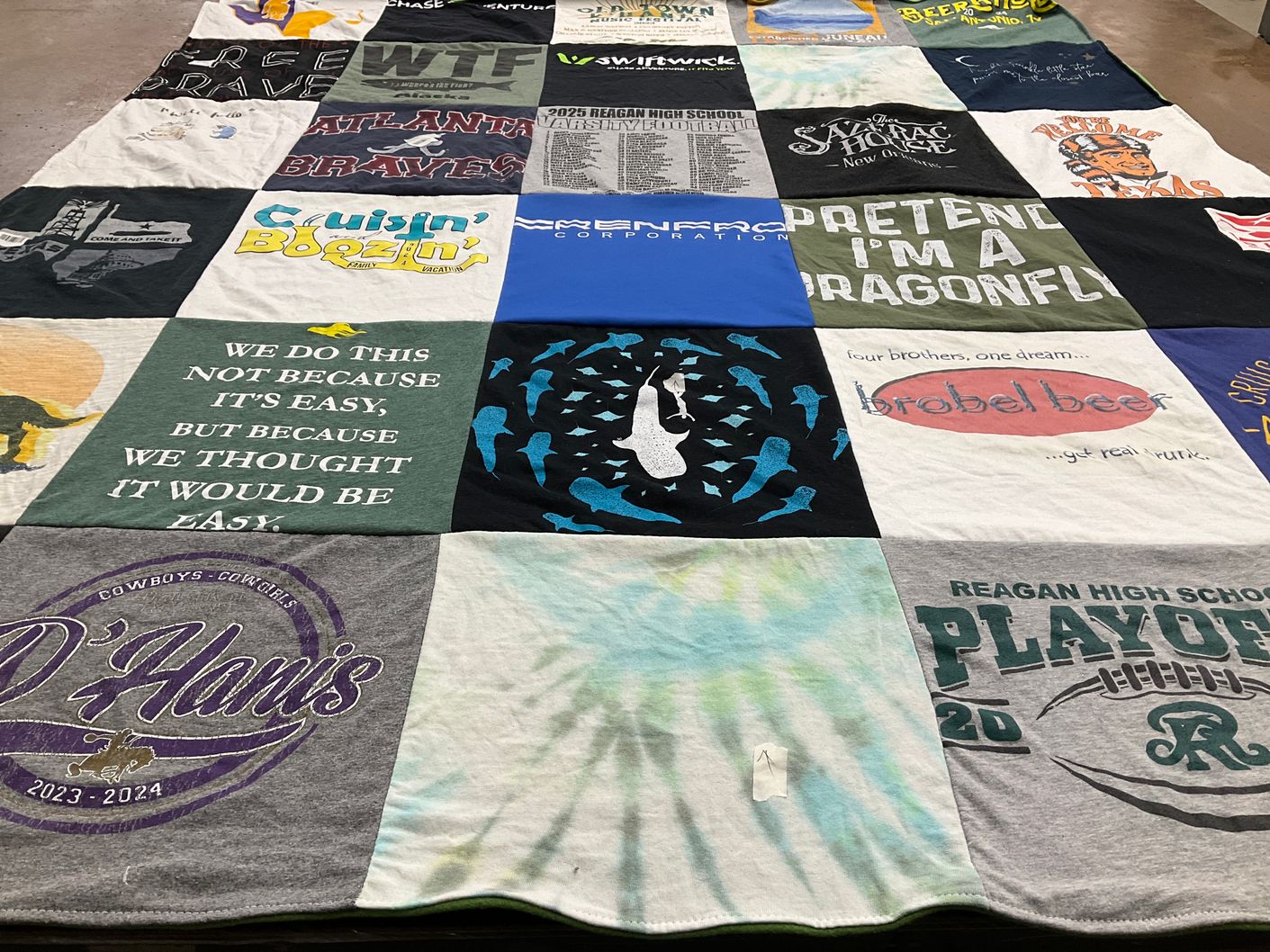 T-shirt quilt from reagan high school by Morgan from TX