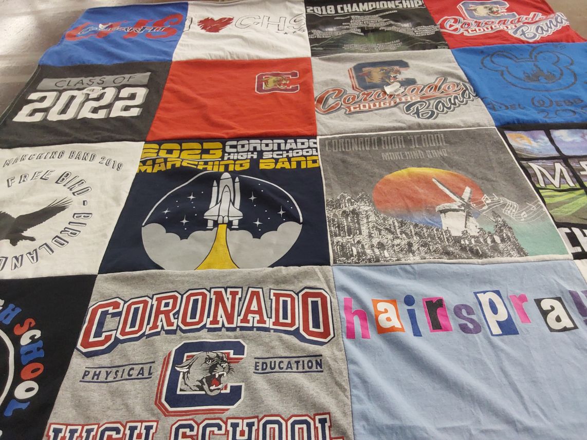 T-shirt quilt from coronado high school by Sarah from NV