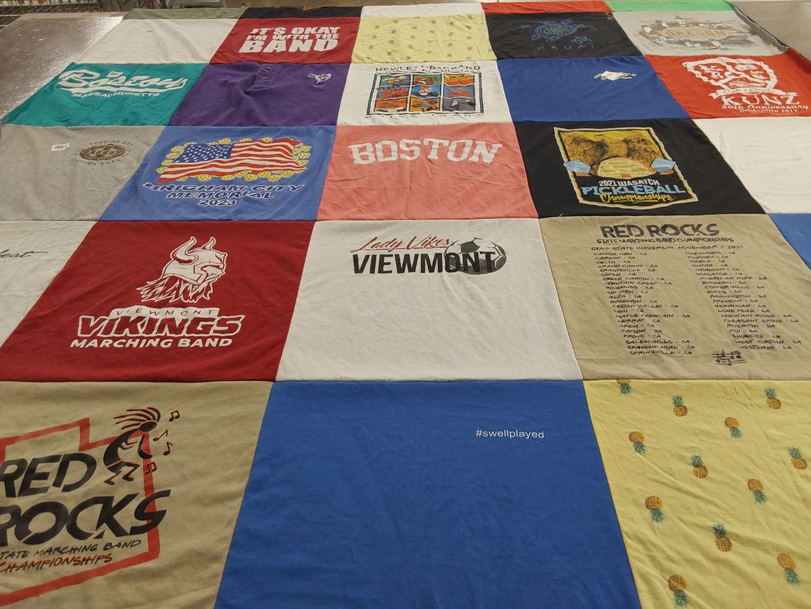 T-shirt quilt featuring viewmont vikings marching band by Kimberly from UT