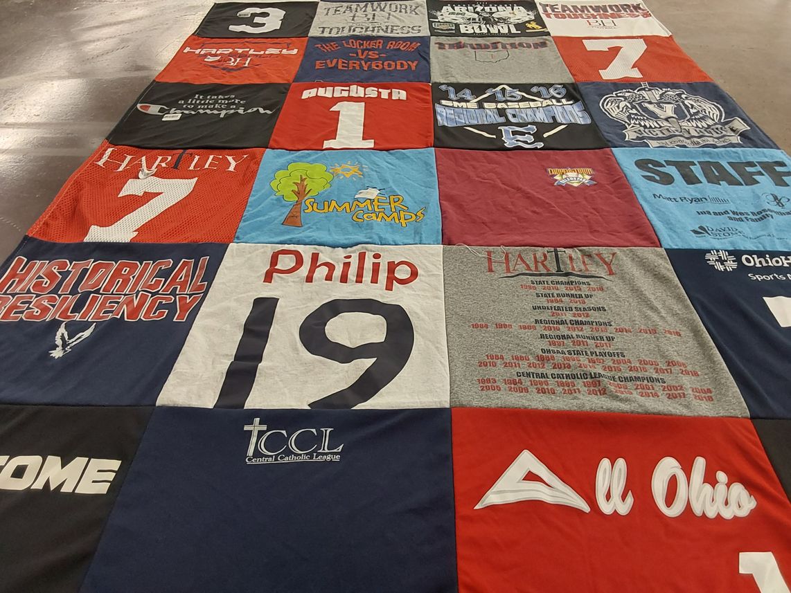 T-shirt quilt from hartley high school by Lisa from MO