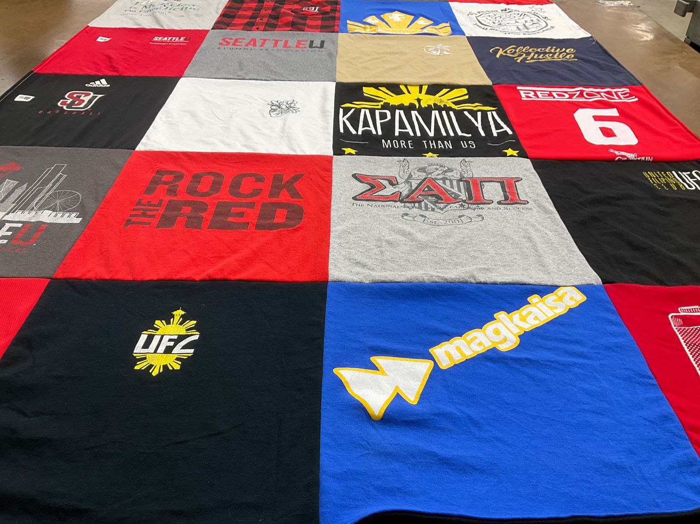 T-shirt quilt from seattle university by Donny Jr from WA