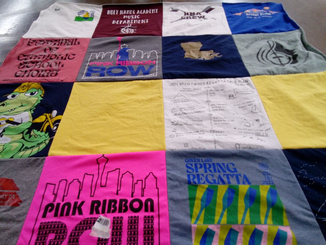 T-shirt quilt from holy names academy by Brian from WA