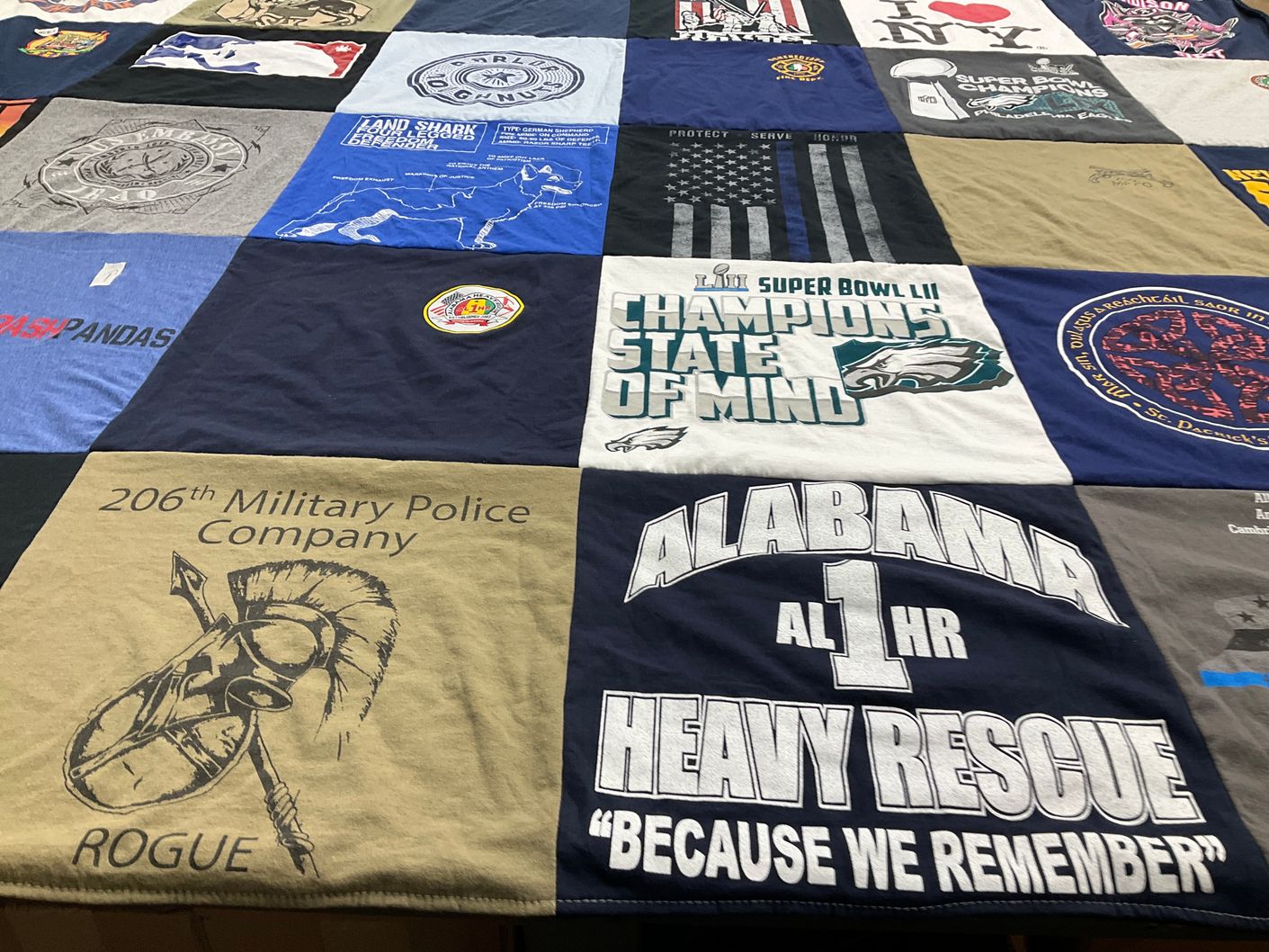 T-shirt quilt featuring philadelphia eagles by jennifer from AL