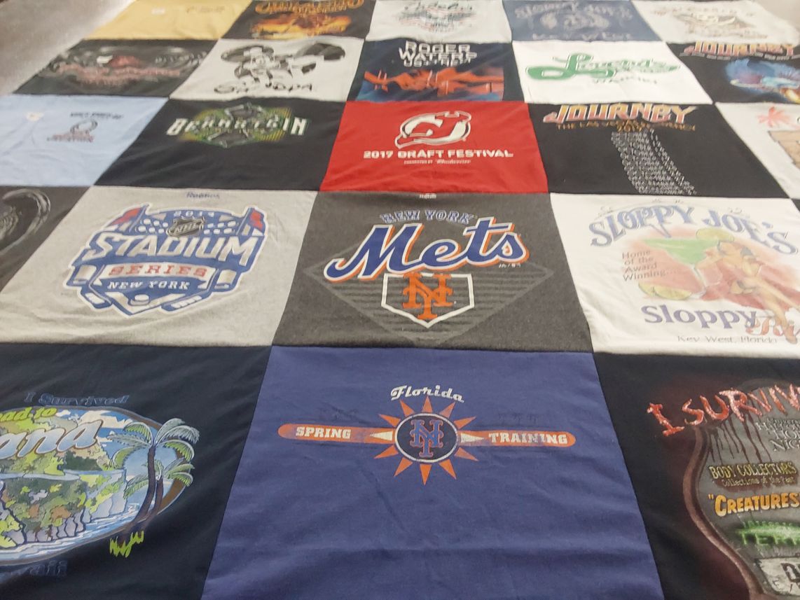 T-shirt quilt featuring new york mets by Christopher from NJ
